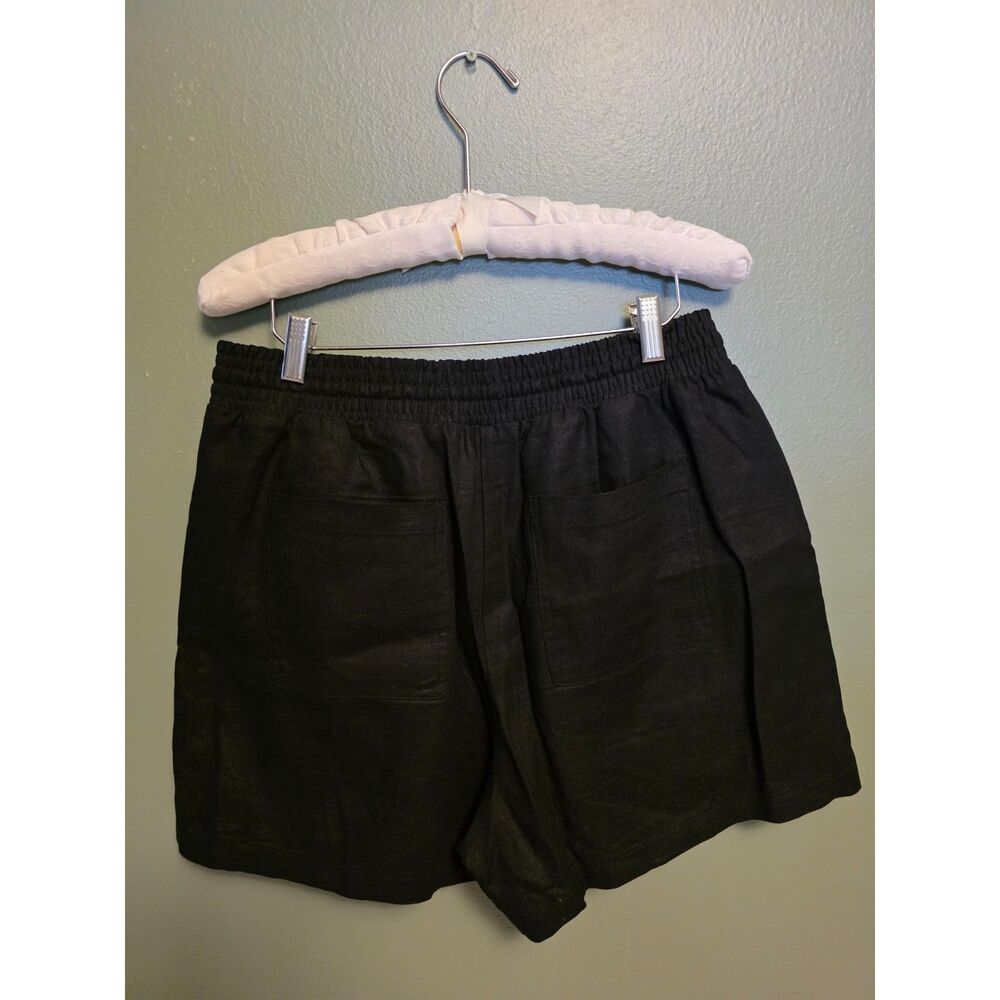 Simply Vera Vera Wang Women’s Black Linen Blend Pull-On Shorts Size M 4” Inseam